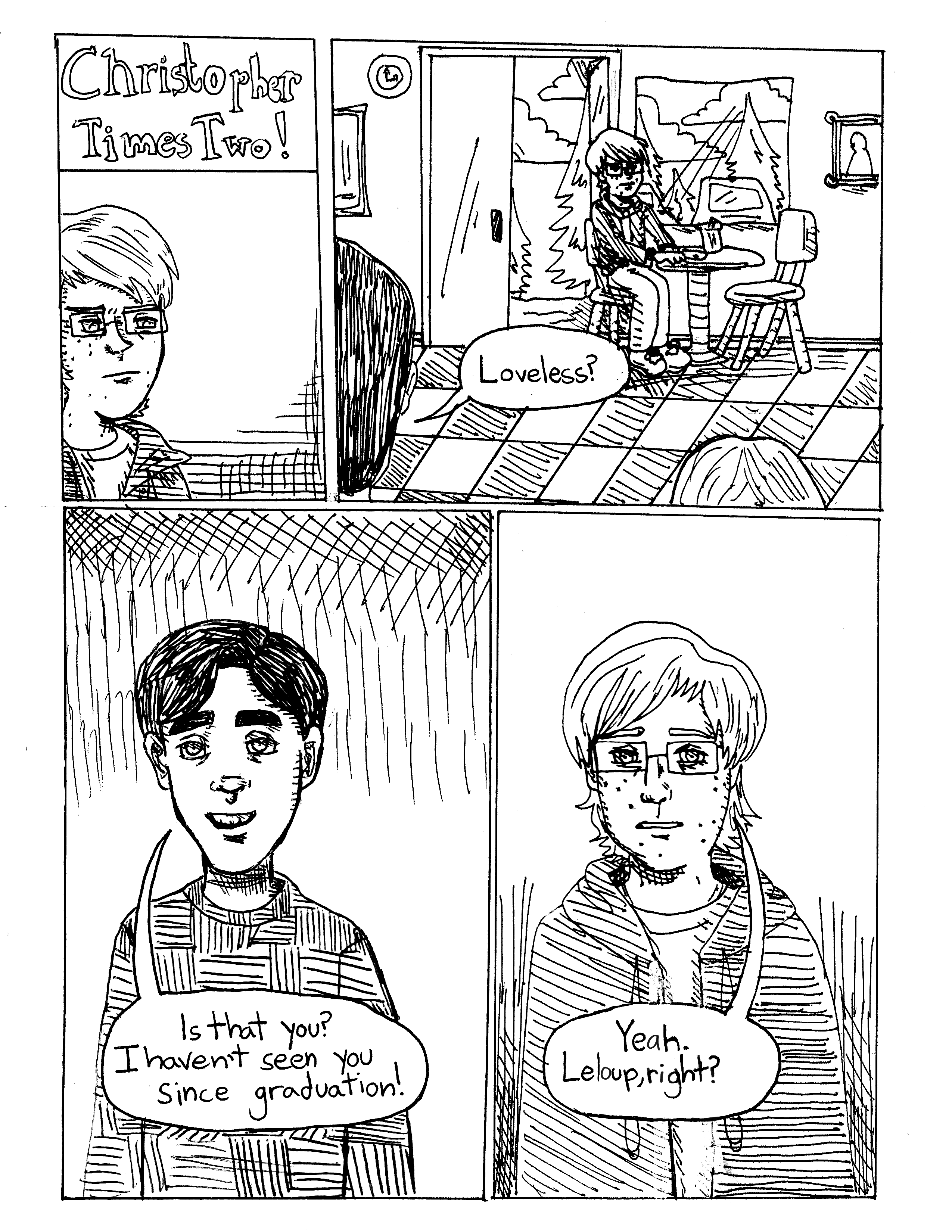 Page 1 of the comic Christopher Times Two!